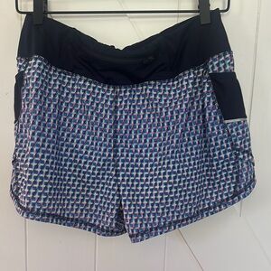Athleta Women’s Athletic Printed Running Shorts, Size M